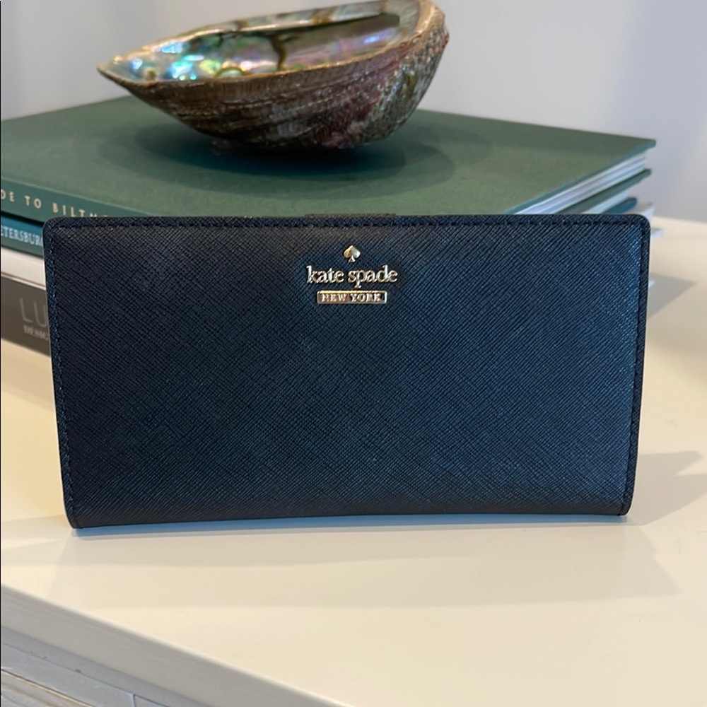 Kate Spade Black snap closure wallet